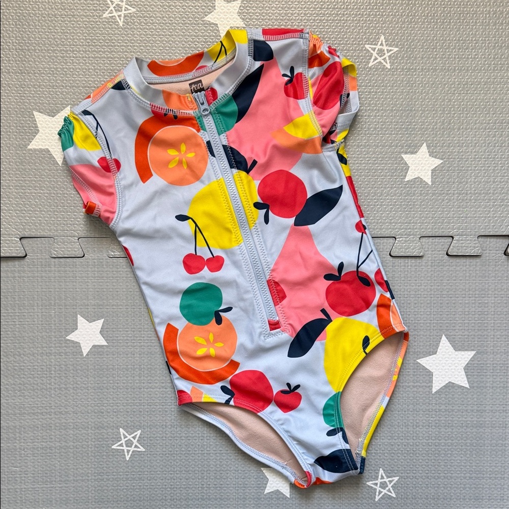 Tea Collection - Rash Guard One-Piece Swimsuit, Size 4